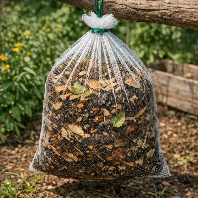 Maak zelf compost- en bladmestzakken